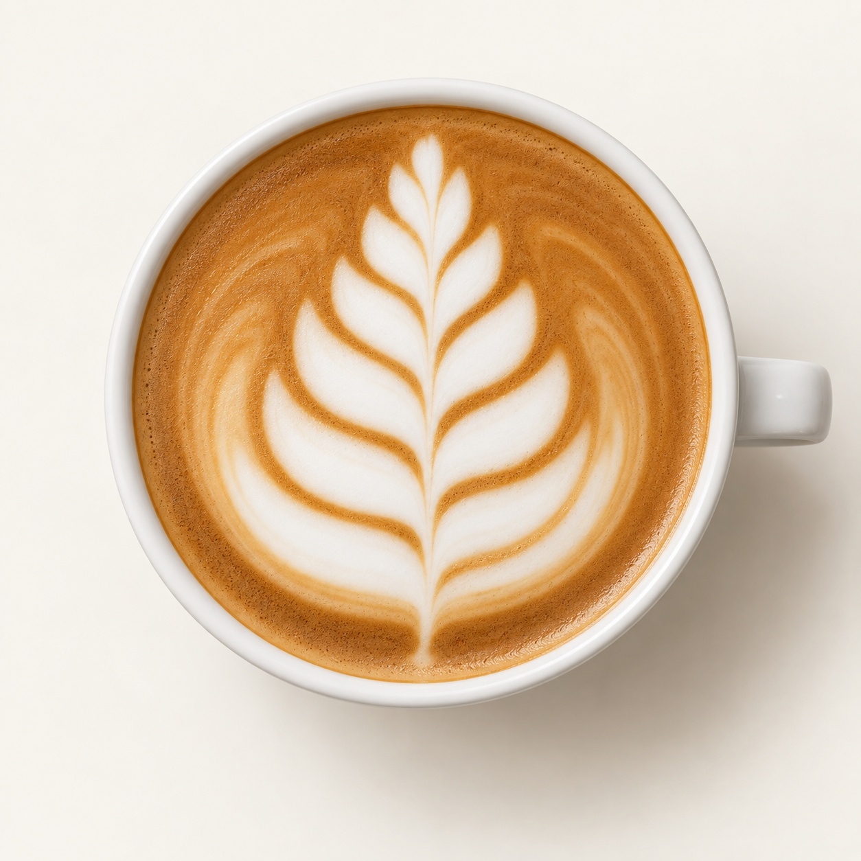 Slow Rosetta latte art example