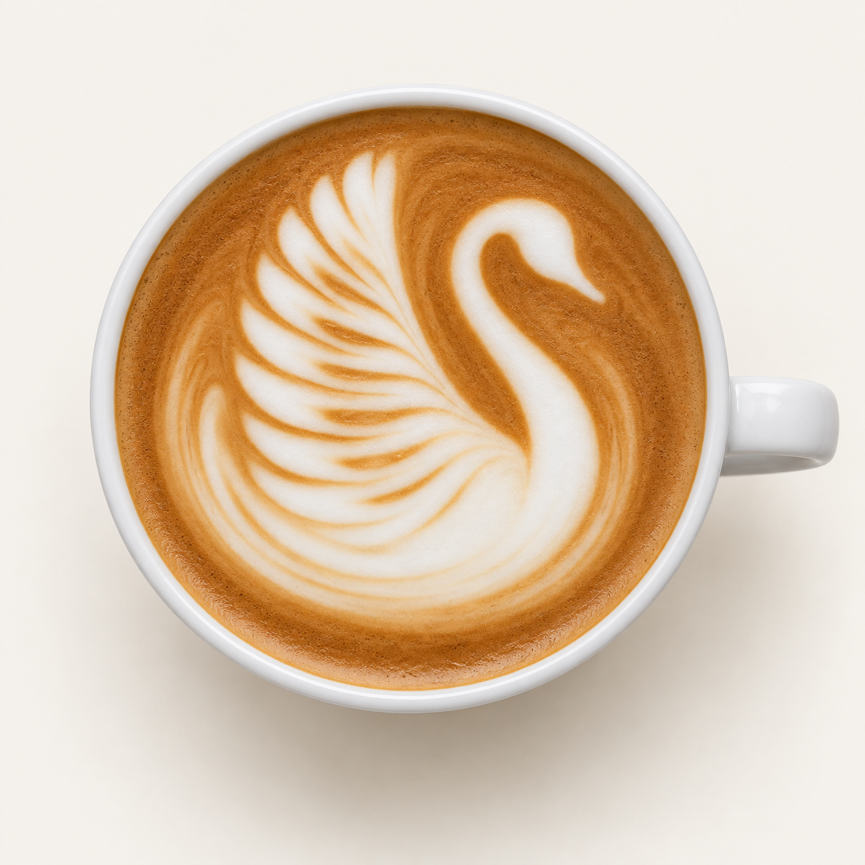 Swan latte art example